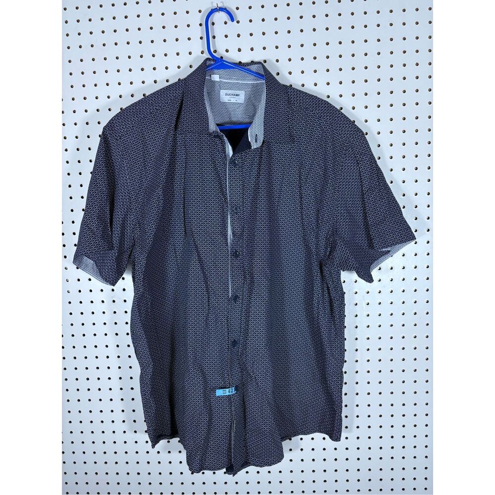 Duchamp London printed button down shirt size XXL